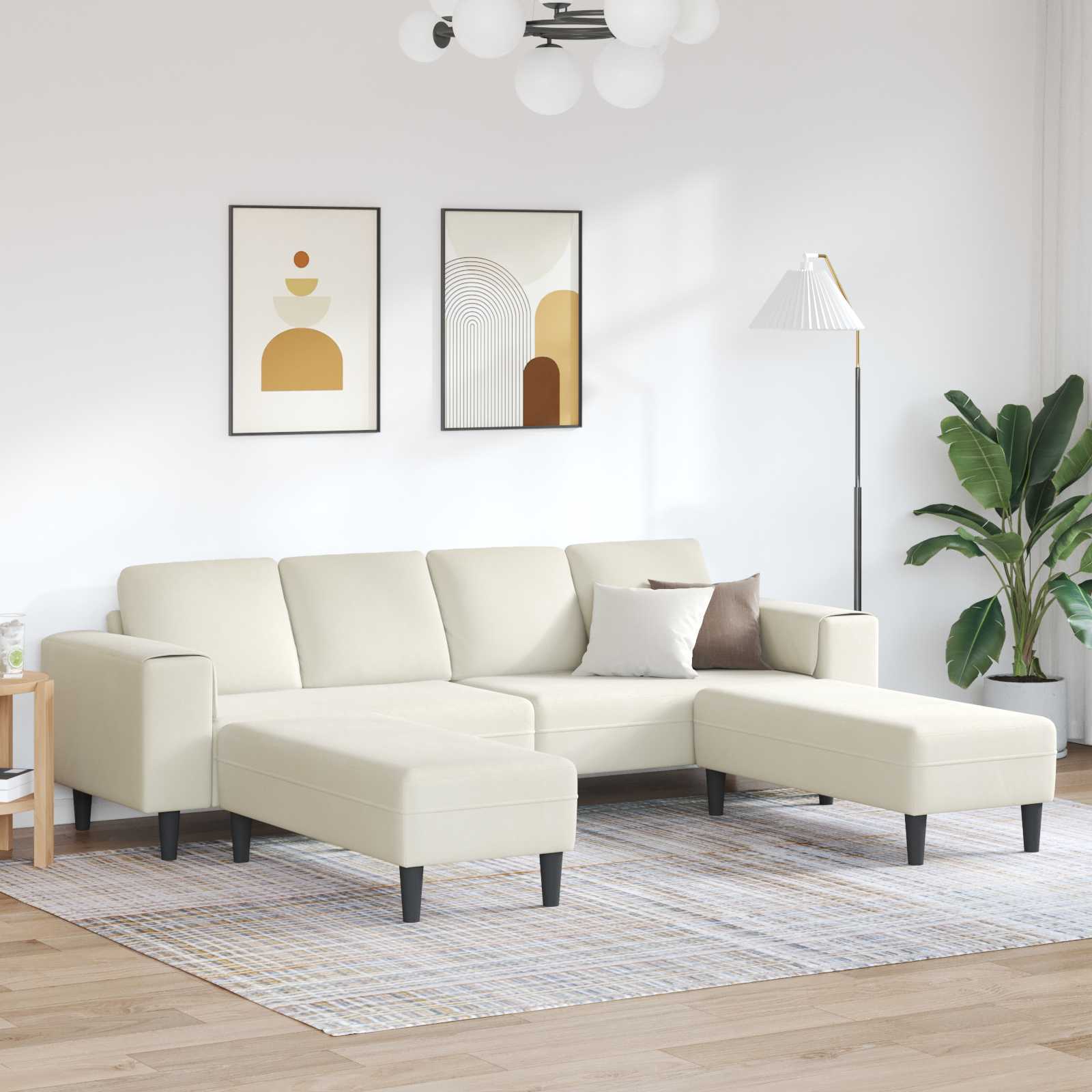 Creme Wohnzimmer Couch 3-teilig