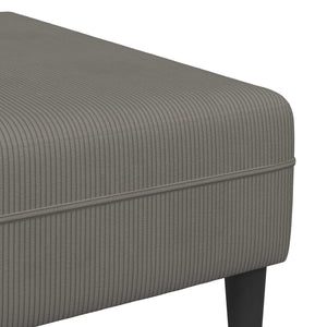 Hellgraues Cord Sofa 250 cm