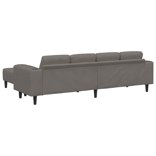 Hellgraues Cord Sofa 250 cm