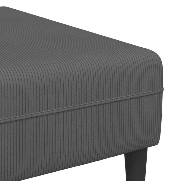 Dunkelgraues Cord Sofa 250 cm