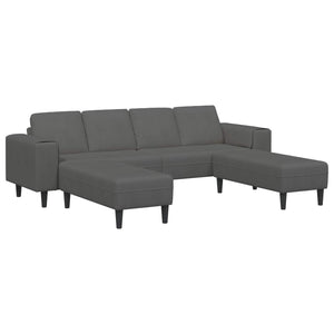 Dunkelgraues Cord Sofa 250 cm