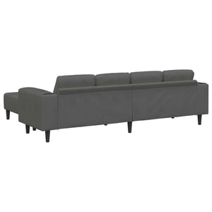 Dunkelgraues Cord Sofa 250 cm