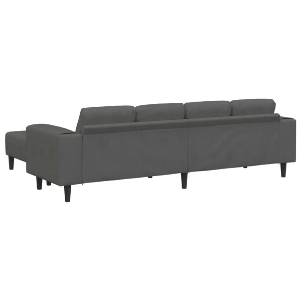 Dunkelgraues Cord Sofa 250 cm