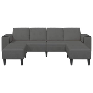 Dunkelgraues Cord Sofa 250 cm