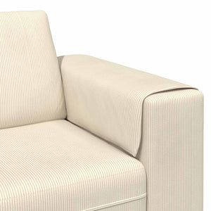 Creme Cord Sofa 250 cm