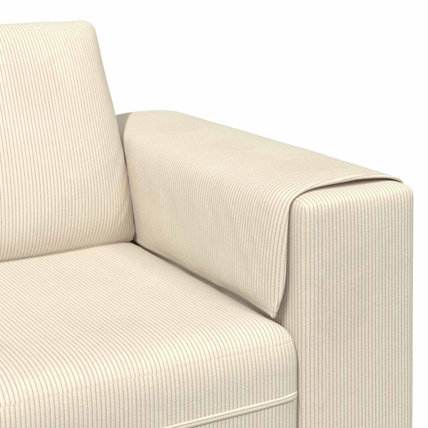 Creme Cord Sofa 250 cm