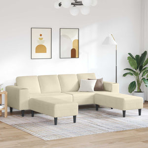 Creme Cord Sofa 250 cm