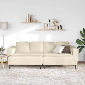 Creme Cord Sofa 250 cm