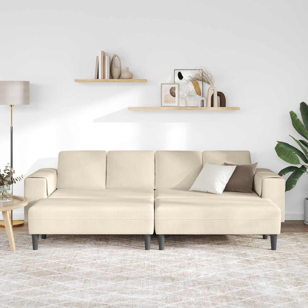 Creme Cord Sofa 250 cm