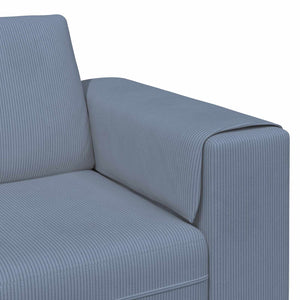 Blaues Cord Sofa 250 cm