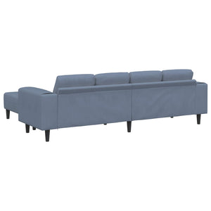 Blaues Cord Sofa 250 cm