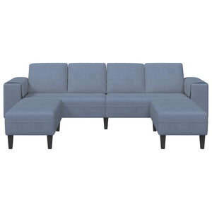 Blaues Cord Sofa 250 cm