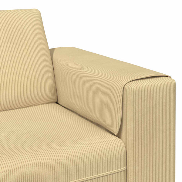 Grau-Grünes Cord Sofa, 250 cm