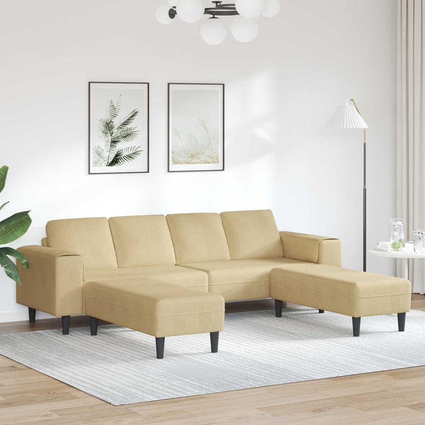 Grau-Grünes Cord Sofa, 250 cm