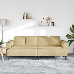 Grau-Grünes Cord Sofa, 250 cm