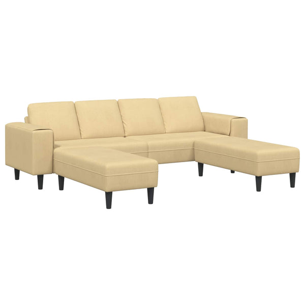 Grau-Grünes Cord Sofa, 250 cm