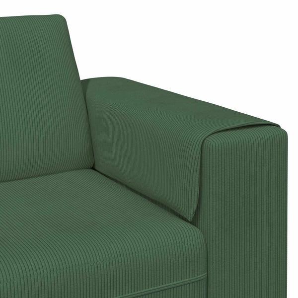 Dunkelgrünes Cord Sofa 250 cm
