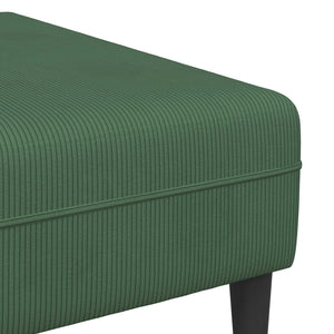 Dunkelgrünes Cord Sofa 250 cm