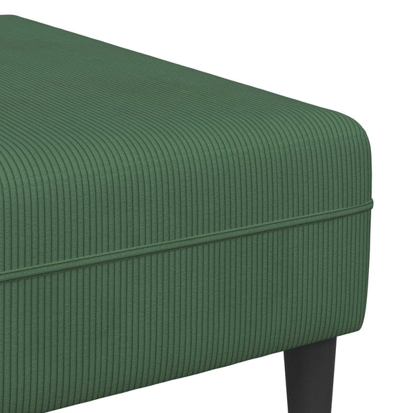 Dunkelgrünes Cord Sofa 250 cm