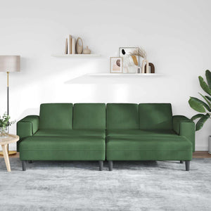 Dunkelgrünes Cord Sofa 250 cm