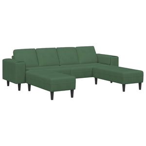 Dunkelgrünes Cord Sofa 250 cm