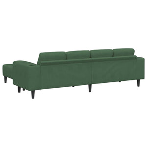 Dunkelgrünes Cord Sofa 250 cm
