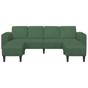 Dunkelgrünes Cord Sofa 250 cm
