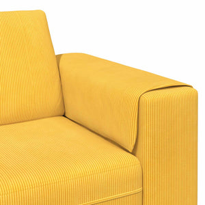 Helles Gelbes Cord Sofa 250 cm