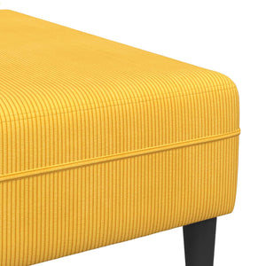 Helles Gelbes Cord Sofa 250 cm