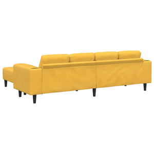 Helles Gelbes Cord Sofa 250 cm
