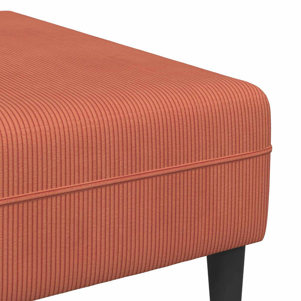 Rot-Oranges Cord Sofa 250 cm