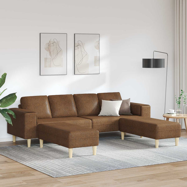 vidaXL Canapé de salon 3 pcs marron