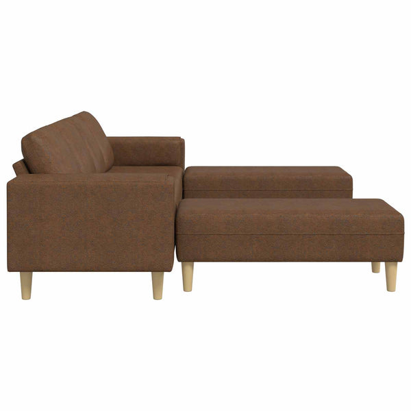 vidaXL Canapé de salon 3 pcs marron