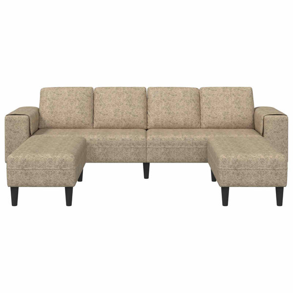 3-teilige Wohnzimmer Couch Hellgrau