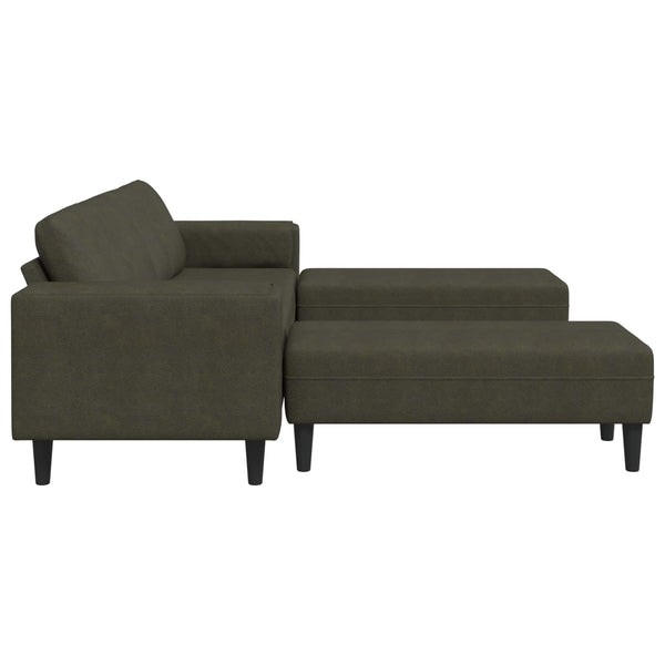 Olivegrüne 3-teilige Wohnzimmer Couch
