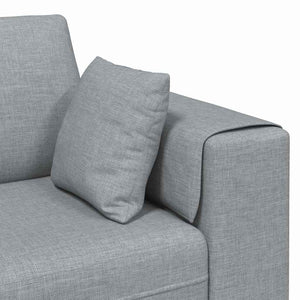 Hellgraues Stoffsofa mit Kissen 250 cm