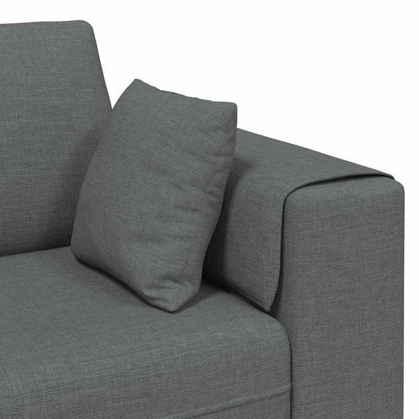 Dunkelgraues Stoffsofa mit Kissen 250 cm