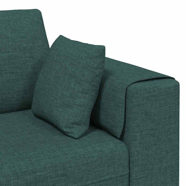 Dunkelgrünes Stoffsofa mit Kissen 250 cm