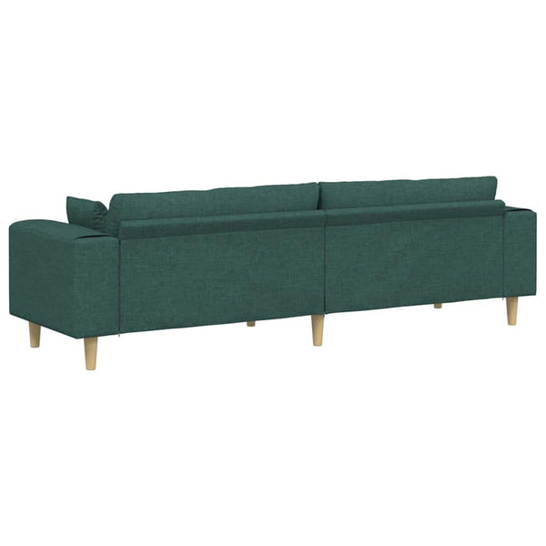 Dunkelgrünes Stoffsofa mit Kissen 250 cm