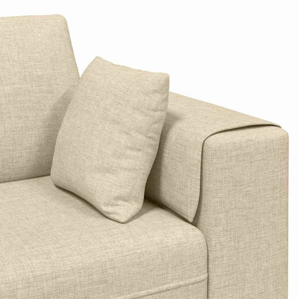 Creme Stoff Sofa mit Kissen 250 cm