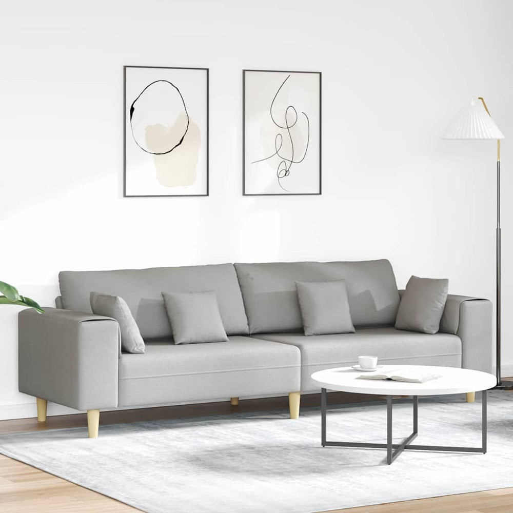 Sofa Wolkengrau Stoff 250 cm