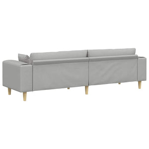 Sofa Wolkengrau Stoff 250 cm