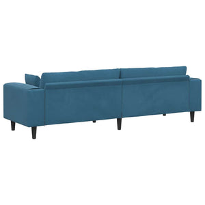Blaues Samt Sofa 250 cm