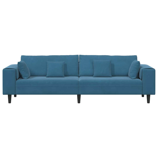 Blaues Samt Sofa 250 cm