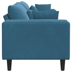 Blaues Samt Sofa 250 cm