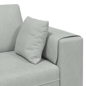 Hellgraues Samt Sofa 250 cm