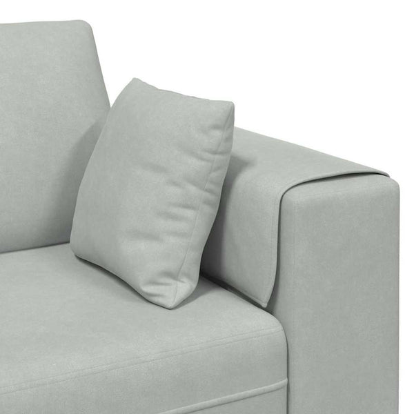 Hellgraues Samt Sofa 250 cm