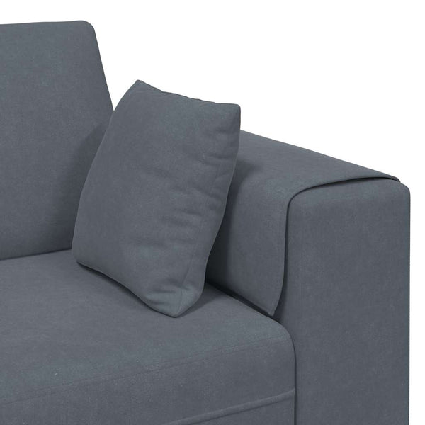 Dunkelgraues Samt Sofa 250 cm