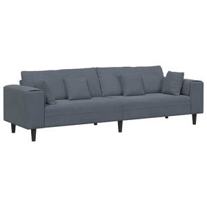 Dunkelgraues Samt Sofa 250 cm