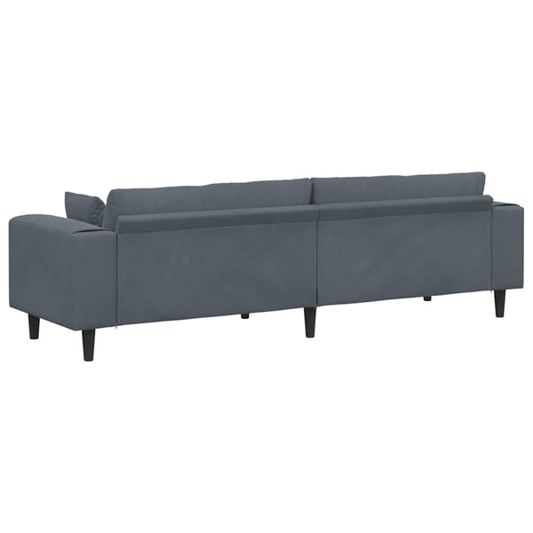 Dunkelgraues Samt Sofa 250 cm